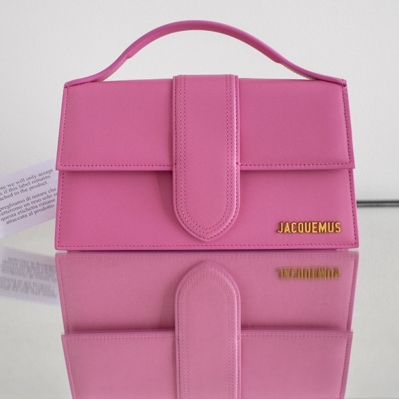 NWT Jacquemus Le Grand Bambino Pink Authentic Pink Leather Crossbody Bag $1190 - Picture 3 of 16